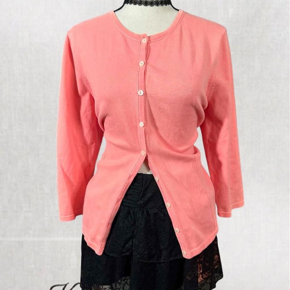 Preppy Fairy Pink Long Sleeve Button Up Top